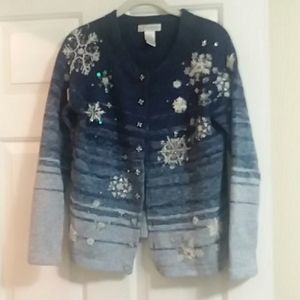 Sweater with snowflake decor